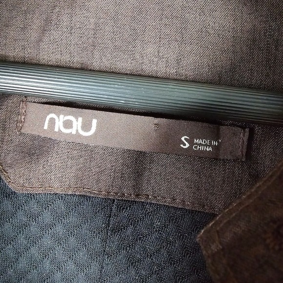 Nau Mens Hooded Full Zip Jacket Brown Size Small Outdoor Technical Shell - Picture 5 of 16